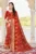 PRINTED RED-WHITE BADHANI SAREE WITH BLOUSE